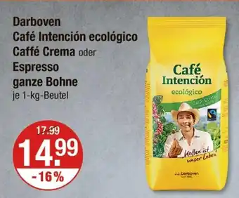 V Markt Darboven café intención ecológico caffé crema oder espresso ganze bohne Angebot