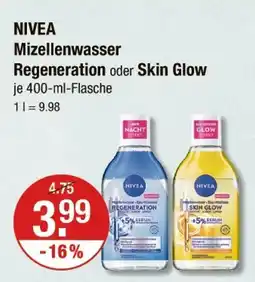 V Markt Nivea mizellenwasser regeneration oder skin glow Angebot