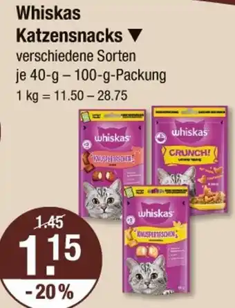 V Markt Whiskas katzensnacks Angebot