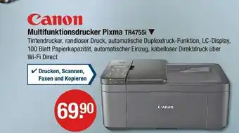 V Markt Canon multifunktionsdrucker pixma tr4755i Angebot