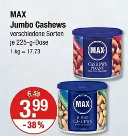 V Markt Max jumbo cashews Angebot