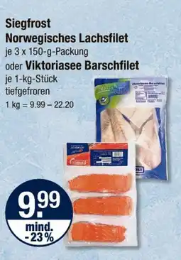 V Markt Siegfrost norwegisches lachsfilet oder viktoriasee barschfilet Angebot