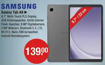 V Markt Samsung tablet galaxy tab a9 Angebot