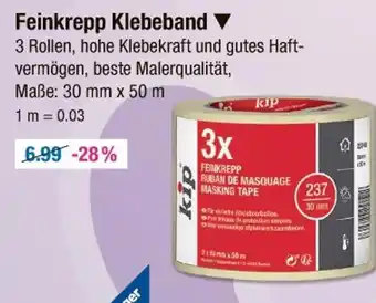 V Markt Kip feinkrepp klebeband Angebot