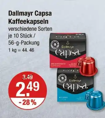 V Markt Dallmayr capsa kaffeekapseln Angebot