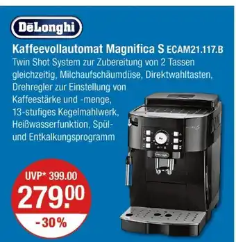 V Markt Delonghi kaffeevollautomat magnifica s ecam21.117.b Angebot