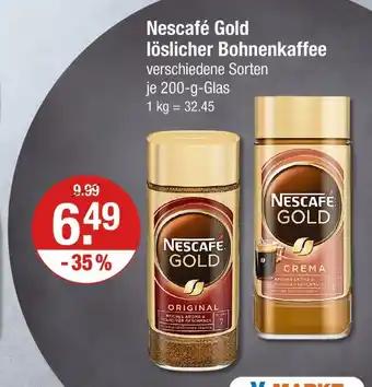 V Markt Nescafé gold löslicher bohnenkaffee Angebot