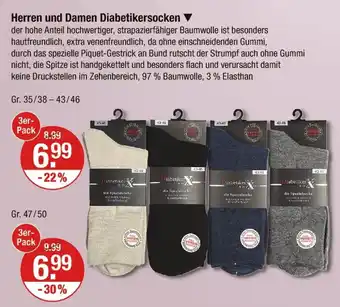 V Markt Herren und damen diabetikersocken Angebot