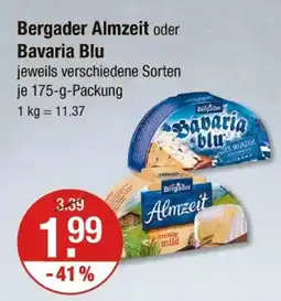 V Markt Bergader almzeit oder bavaria blu Angebot