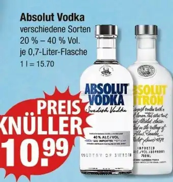 V Markt Absolut absolut vodka oder absolut citron Angebot