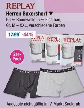 V Markt Replay herren boxershort Angebot