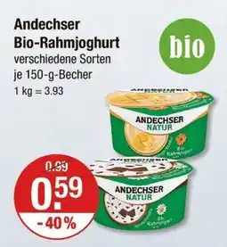 V Markt Andechser bio-rahmjoghurt Angebot