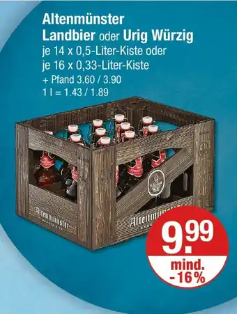 V Markt Altenmünster landbier oder urig würzig Angebot