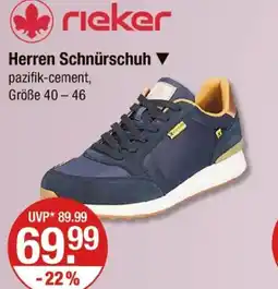 V Markt Rieker herren schnürschuh Angebot