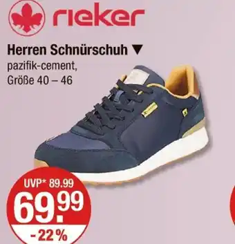 V Markt Rieker herren schnürschuh Angebot