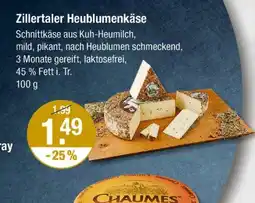 V Markt Zillertaler heublumenkäse Angebot