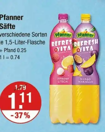 V Markt Pfanner säfte Angebot