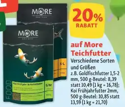 Fressnapf More 20% rabatt auf more teichfutter Angebot