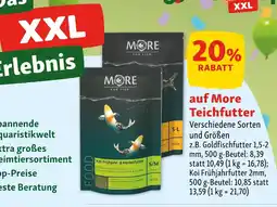 Fressnapf More 20% rabatt auf more teichfutter Angebot