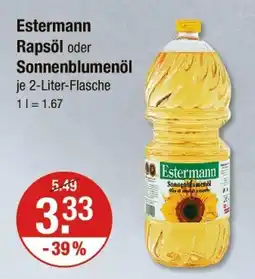 V Markt Estermann rapsöl oder sonnenblumenöl Angebot