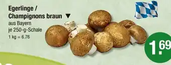 V Markt Egerlinge / champignons braun Angebot