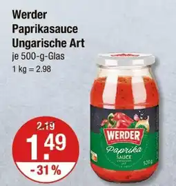 V Markt Werder paprikasauce ungarische art Angebot