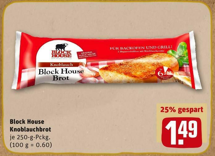 Block house knoblauchbrot Angebot bei REWE