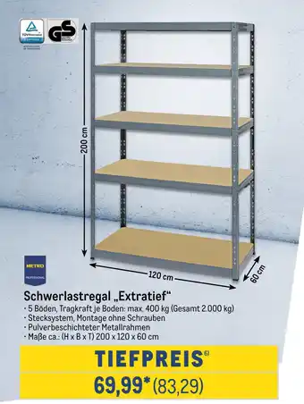 METRO Metro professional schwerlastregal „extratief“ Angebot