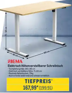 METRO Sigma elektrisch höhenverstellbarer schreibtisch Angebot