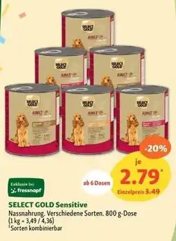 Fressnapf SELECT GOLD Sensitive Angebot