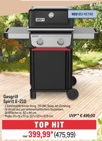 METRO Weber gasgrill spirit e-210 Angebot