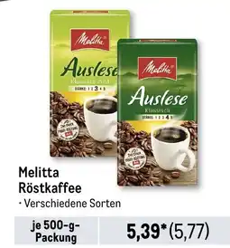 METRO Melitta Röstkaffee Angebot