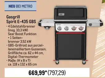 METRO Gasgrill spirit e-435 gbs Angebot