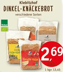 Erdkorn Biomarkt Kiebitzhof DINKEL-KNÄCKEBROT Angebot