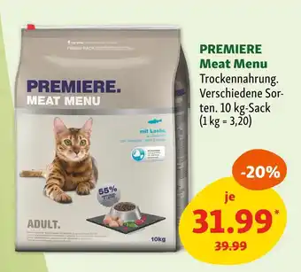 Fressnapf Premiere meat menu Angebot