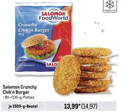 METRO Salomon crunchy chik‘n burger Angebot