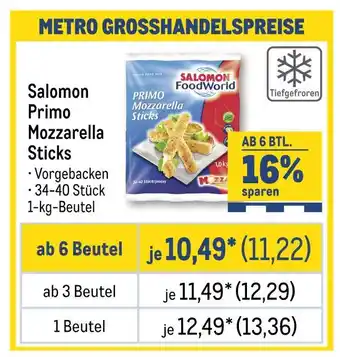 METRO Salomon primo mozzarella sticks Angebot