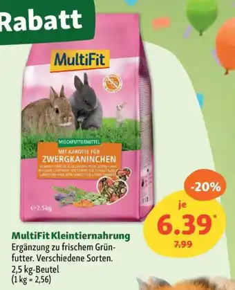 Fressnapf MultiFit Kleintiernahrung Angebot