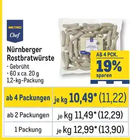 METRO Metro chef nürnberger rostbratwürste Angebot