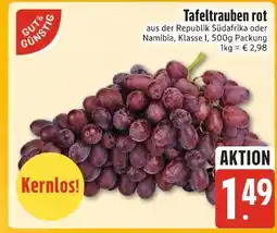 Edeka Xpress Gut & günstig tafeltrauben rot Angebot