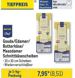 METRO Metro chef gouda/edamer/ butterkäse/maasdamer schnittkäsescheiben Angebot