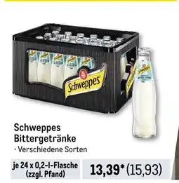 METRO Schweppes bittergetränke Angebot