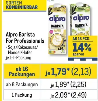 METRO Alpro barista for professionals Angebot