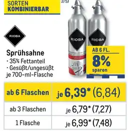 METRO Rioba sprühsahne Angebot