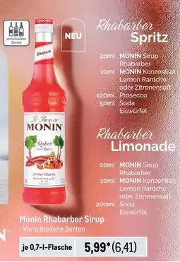 METRO Monin rhabarber sirup Angebot