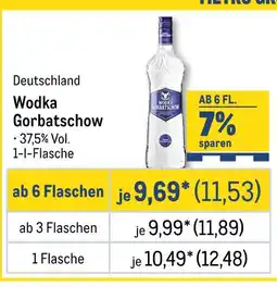 METRO Wodka gorbatschow Angebot