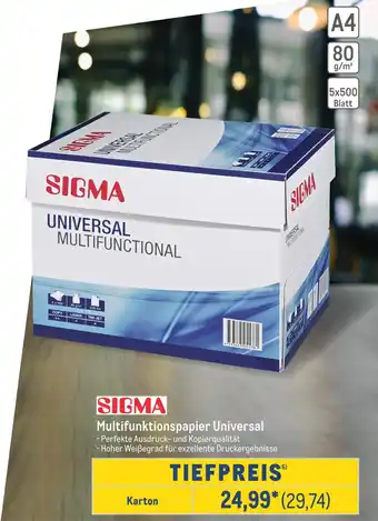 METRO Sigma multifunktionspapier universal Angebot