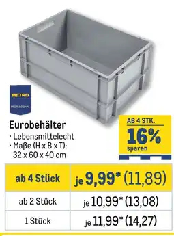 METRO Metro professional eurobehälter Angebot