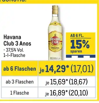 METRO Havana club 3 anos Angebot