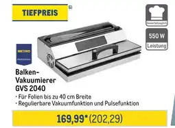 METRO Metro professional balken-vakuumierer gvs 2040 Angebot